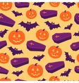 seamless halloween pattern vector image vector image