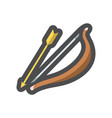 bow and arrow icon cartoon vector image vector image