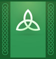 celtic knot ornament and triquetra symbol vector image vector image