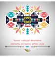 colorful decorative element on native ethnic style vector image
