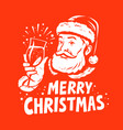 merry christmas greeting card santa claus vector image