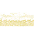 wheat field rural landscape panorama agriculture vector image vector image