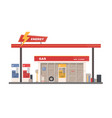 facade of building petrol gas or filling vector image