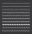 hand drawn borders pattern brushes vector image