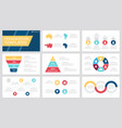 set yellow dark blue red and claret elements vector image