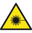 warning lasers safety sign vector image vector image