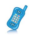 cartoon phone with buttons vector image vector image