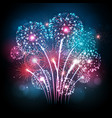 holiday festival blue and pink firework vector image vector image