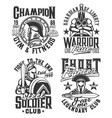 spartan warrior gladiator and roman soldier print vector image vector image
