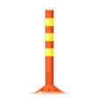 striped pillar barrier isolated on white vector image vector image