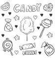 doodle of candy style hand draw vector image