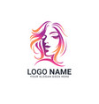 beauty women logo design editable modern logo vector image
