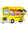 School Bus With Happy Children Royalty Free Vector Image