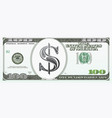 100 dollars as cartoon money vector image
