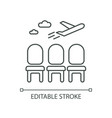 airport lounge pixel perfect linear icon waiting vector image vector image