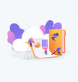 cloud collaboration vector image