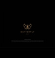 elegant luxury golden butterfly line outline logo vector image vector image
