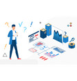 monitoring business and company results evolutions vector image