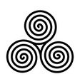 breton and celtic original spiral triskel vector image