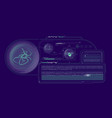 futuristic hud design of sci-fi data vector image