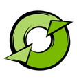 round recycle icon cartoon vector image