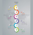 timeline infographics design with 6 options vector image