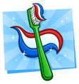 toothbrush cartoon vector image vector image