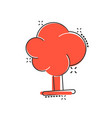 tree icon in comic style forest cartoon on white vector image