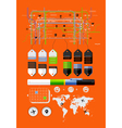 world map infographics vector image vector image