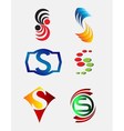 set of decorative letter s - icons logo vector image