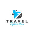 travel agency logo design vector image vector image