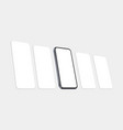 phone with blank mobile app screens vector image