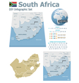 south africa maps with markers vector image