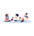 group mothers smiling people hug child moms vector image vector image