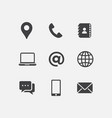 media and communication icon set mobile icon tel vector image
