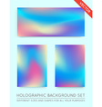 set of holographic trendy backgrounds can be used vector image