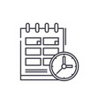 schedule line icon concept linear vector image