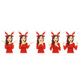 surprised christmas woman vector image vector image