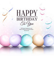 happy birthday greeting card vector image
