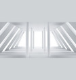 empty modern hall interior with columns vector image