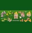 fantasy world infographics vector image vector image