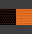 halloween seamless patterns set with cute pumpkin vector image