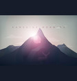 mountain sunshine morning vector image vector image