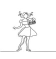 oktoberfest girl with beer vector image