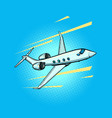 private jet passenger plane speed and business vector image