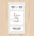 save the date card with hearts pattern background vector image vector image