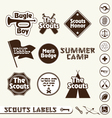 boy scouts labels vector image