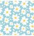 daisy flower seamless pattern vector image vector image