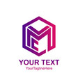 initial letter lmc logo template colorful cube vector image vector image