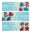 set of horizontal banners about poison creatures vector image
